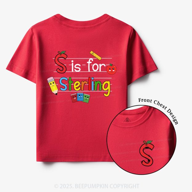 Personalized Kids Color Name Back To School Toddler&Kid's Tees Beepumpkin