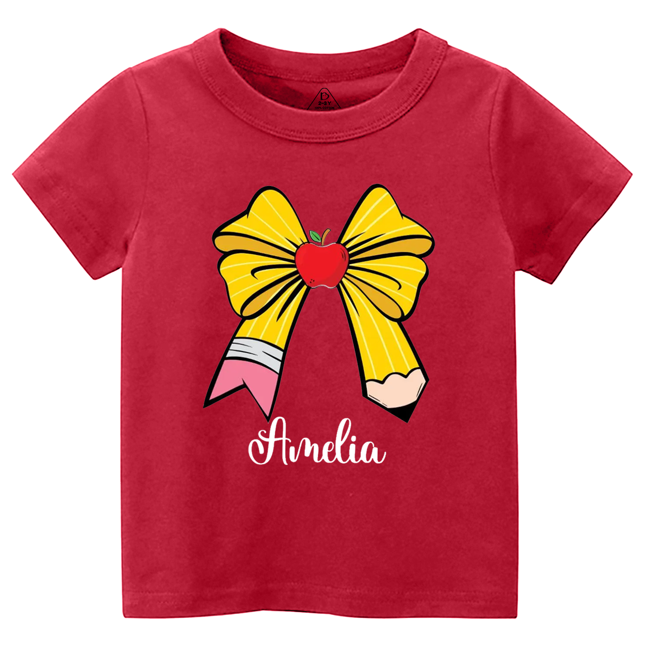 Personalized Bow Name Back To School Toddler&Kid's Tees Beepumpkin 