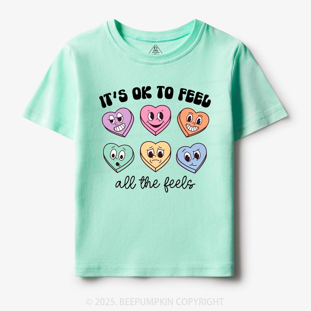It's Ok To Feel All The Feels Toddler&Kid's Tees Beepumpkin