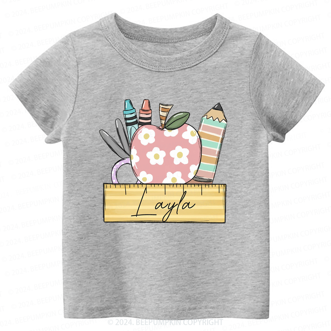 Personalized Apple Back To School Toddler&Kids Tees 