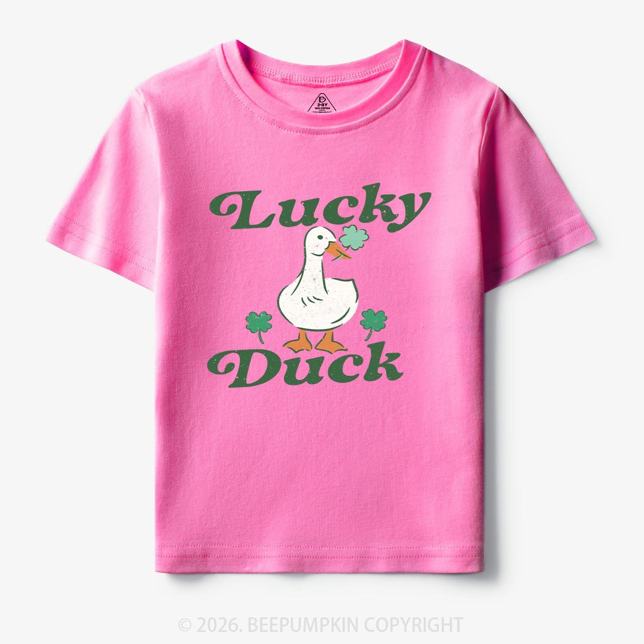 Lucky Duck St Patrick's Day Toddler&Kid's Tees Beepumpkin