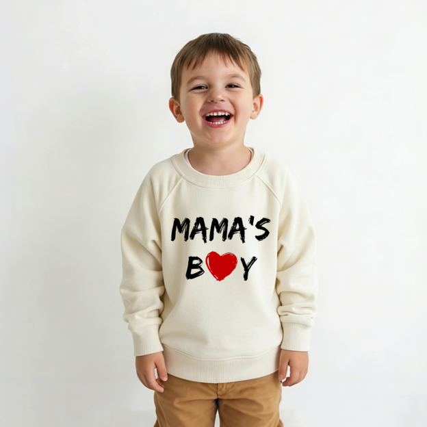 Mama's Boy Valentine's Day Kid's Sweatshirt
