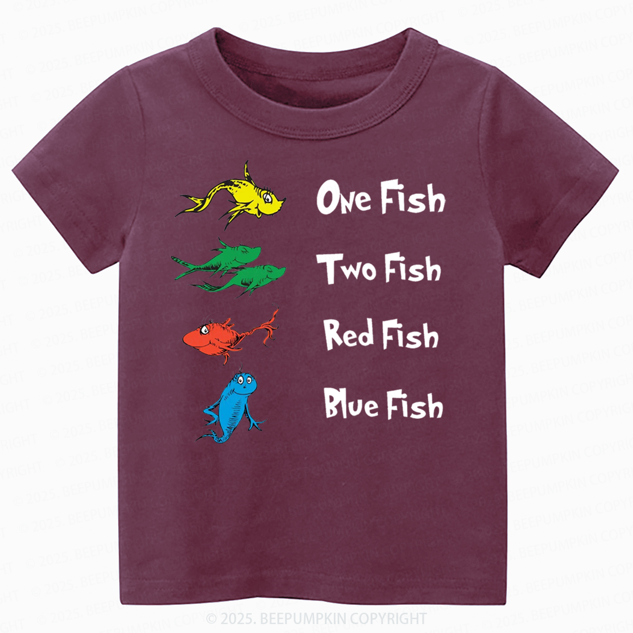 One Fish Two Fish Red Fish Blue Fish Toddler&Kid's Tees Beepumpkin