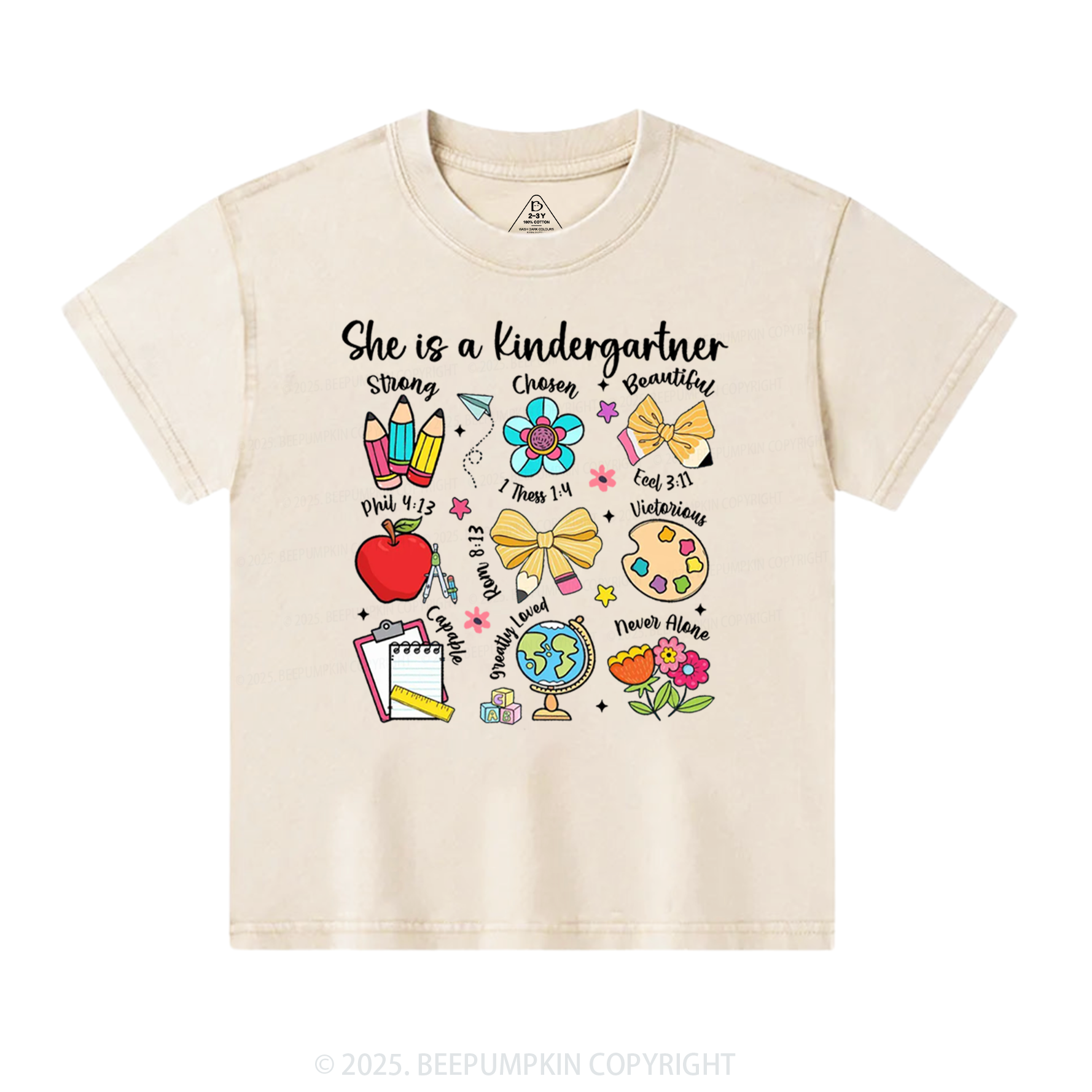 Personalized Bright & Brilliant Grader Toddler&Kids Washed Tees