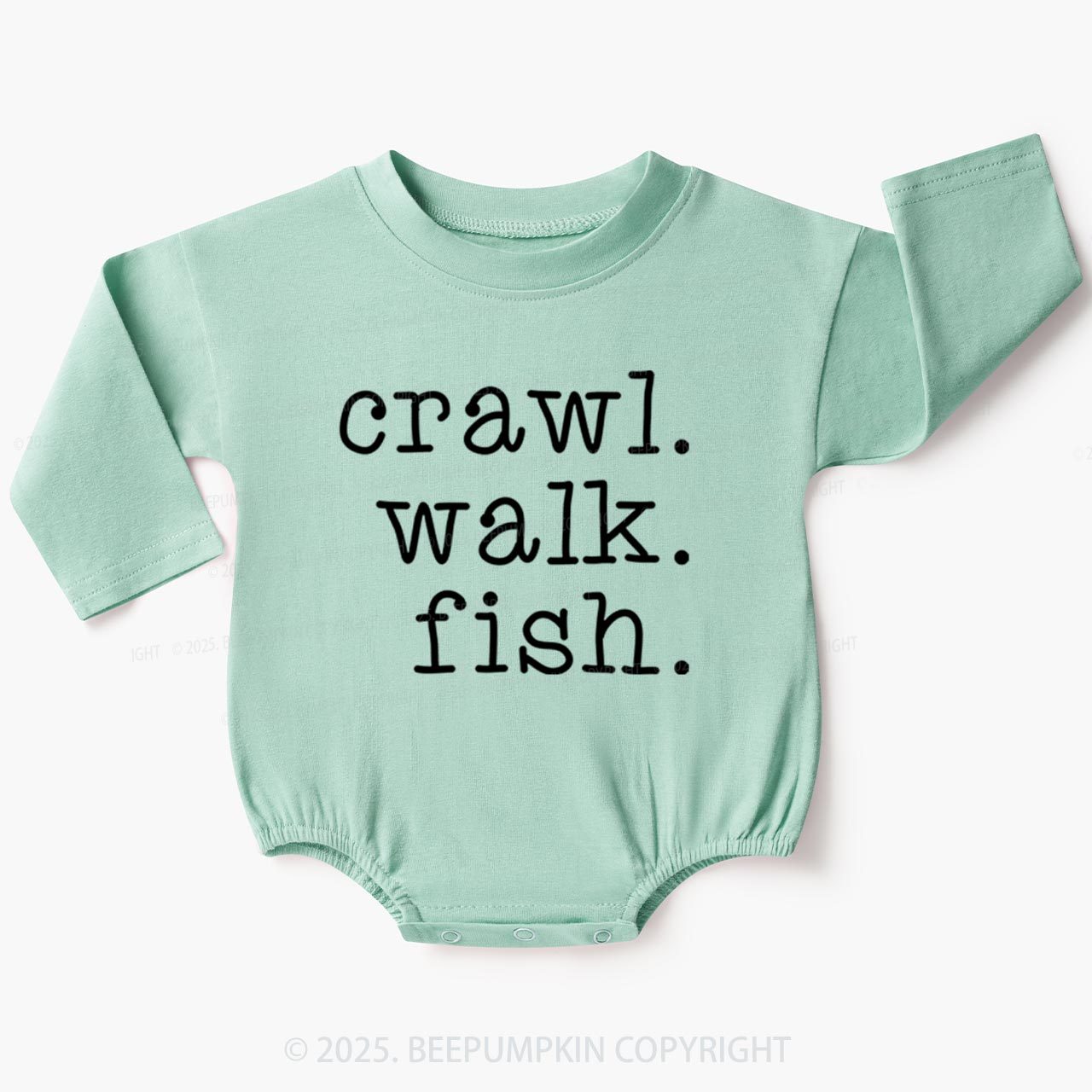 Crawl Walk Fish Baby Bubble Romper Beepumpkin