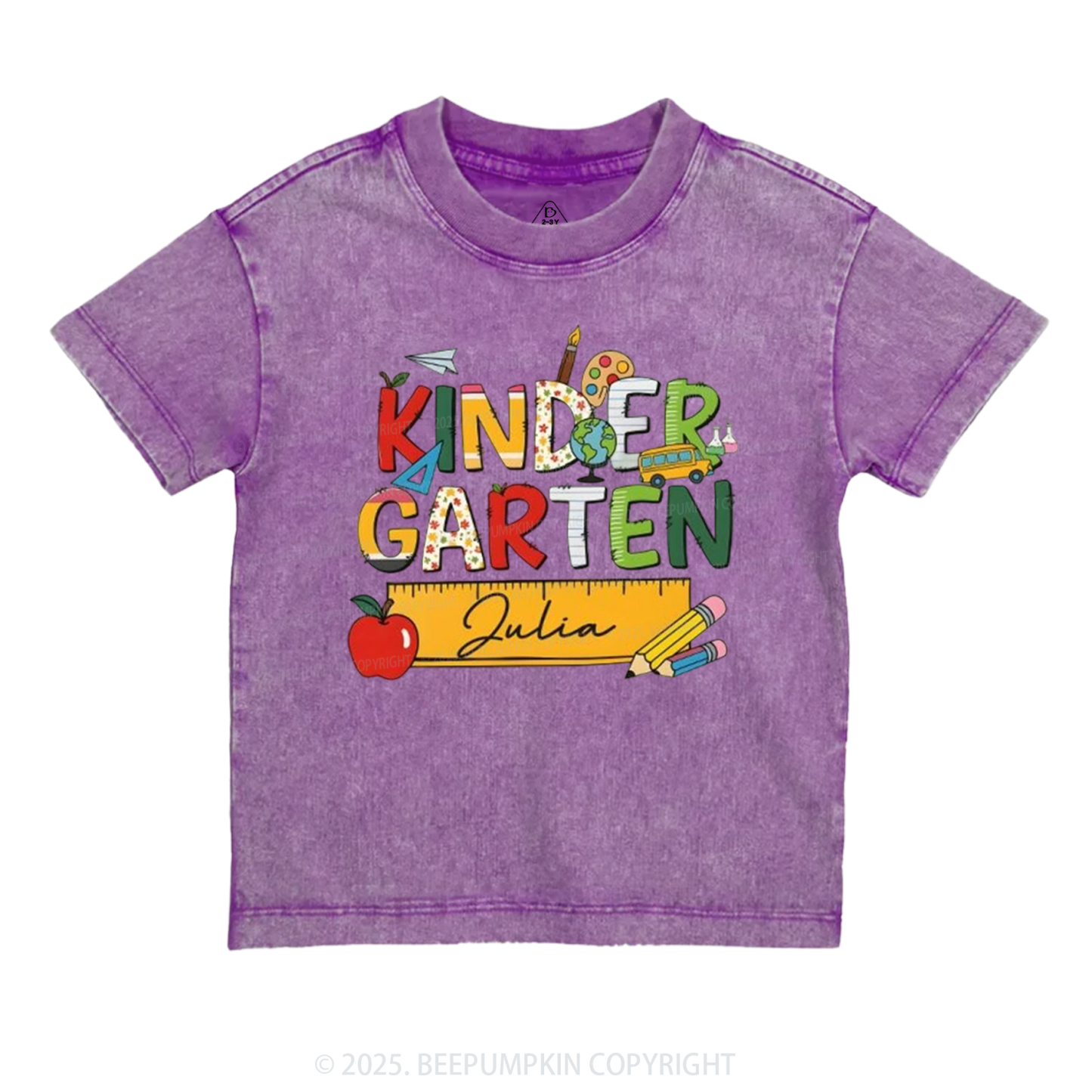 Personalized Kindergarten Name Toddler&Kids Washed Tees