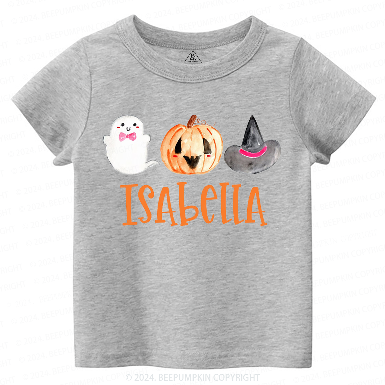 Personalized Halloween Ghost Pumpkin Toddler&Kids Tees 