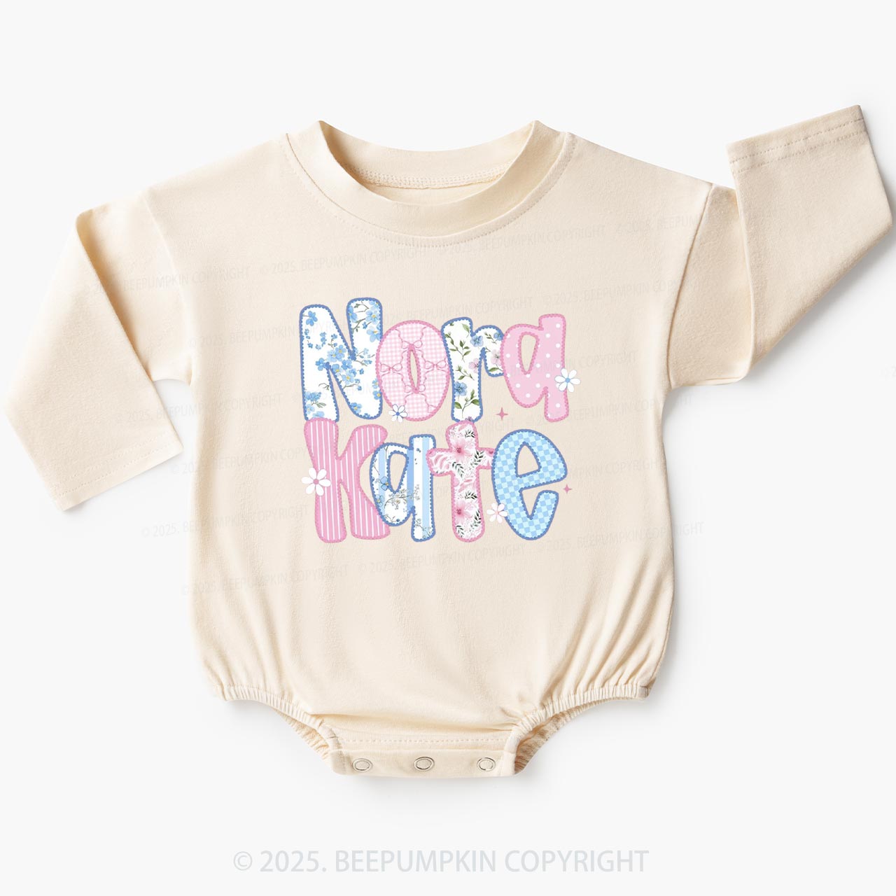 Personalized Name Baby Bubble Romper Beepumpkin