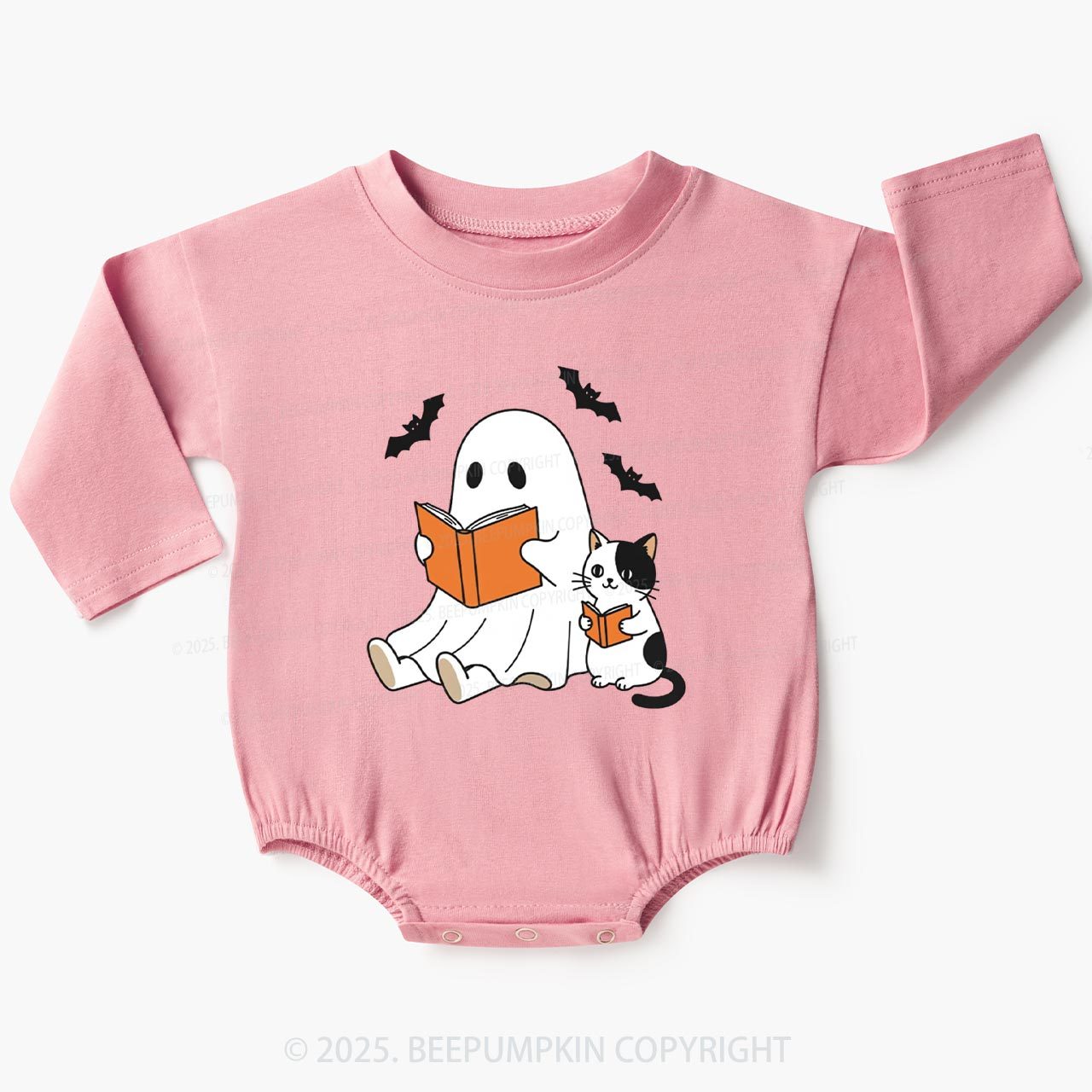 Spooky Season Cat Baby Bubble Romper Beepumpkin