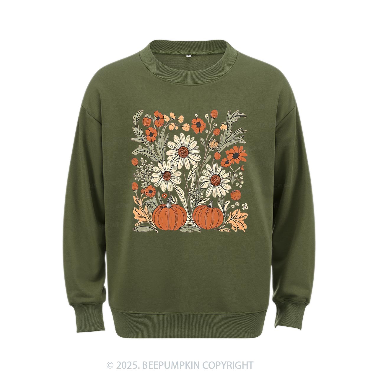 Boho Fall Floral  Sweatshirt Beepumpkin