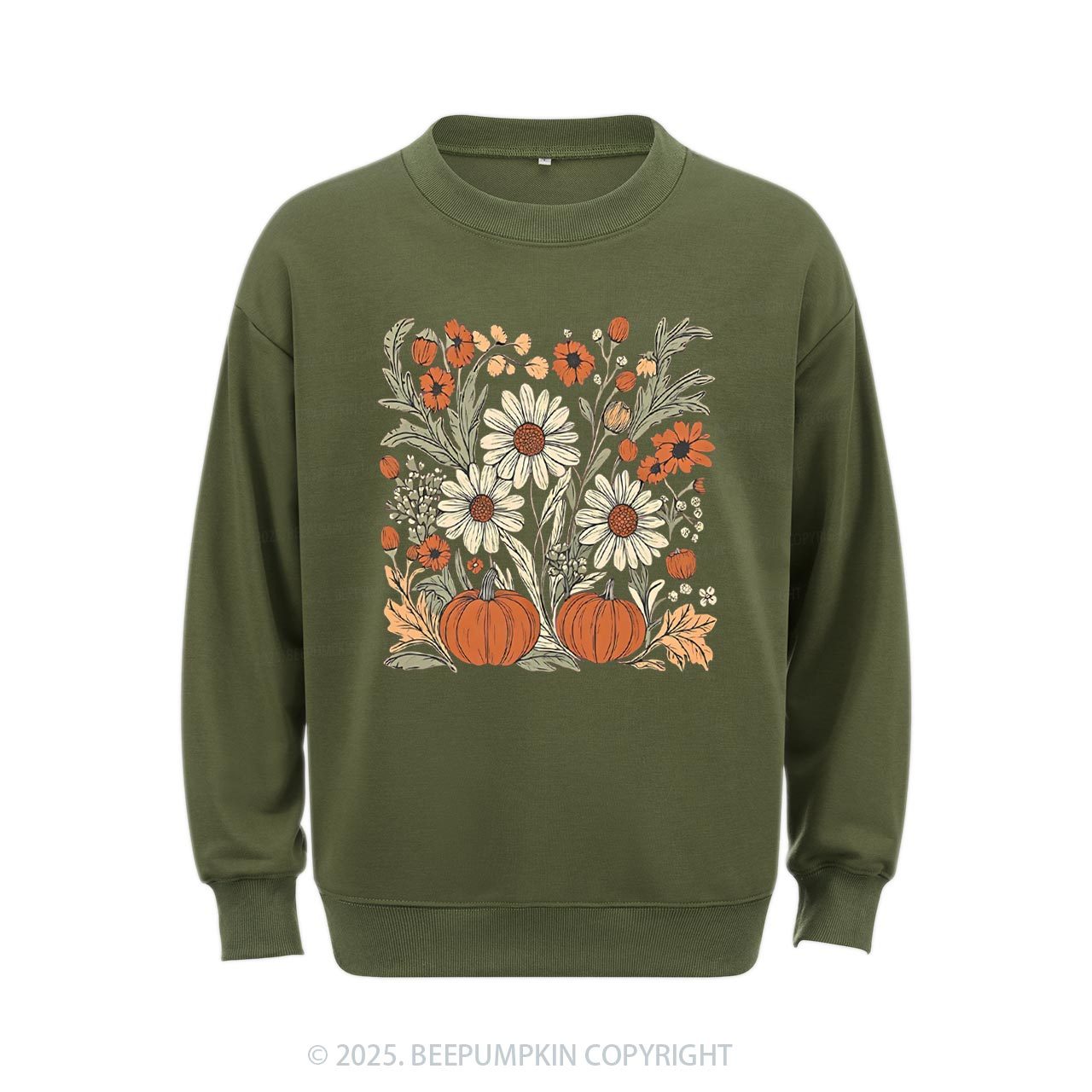 Boho Fall Floral  Sweatshirt Beepumpkin