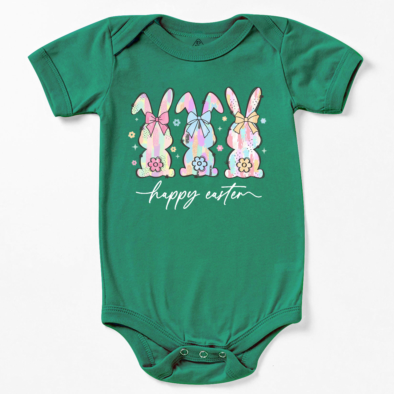 Colorful Easter Bunny Trio Bodysuit Beepumpkin