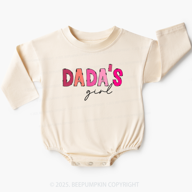 Dada's Girl Baby Bubble Romper Beepumpkin