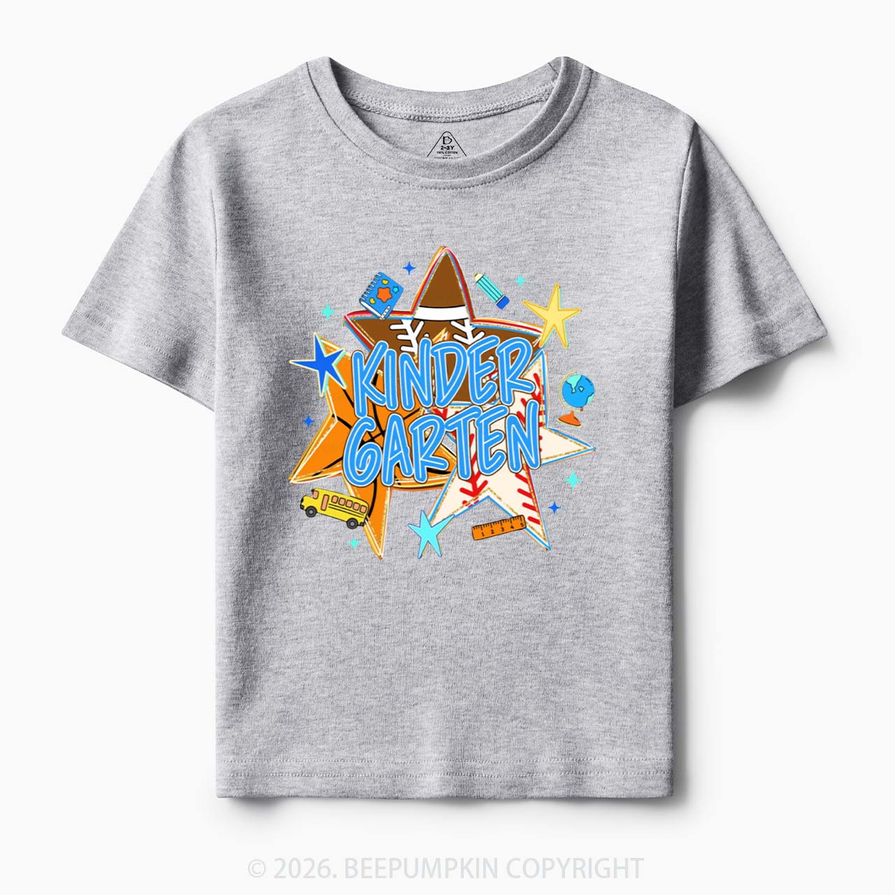 Personalized Baseball Basketball Stars Back to School Toddler&Kid's Tees