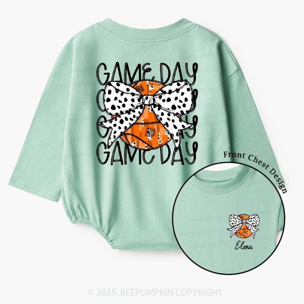 Personalized Game Day Baby Bubble Romper Beepumpkin