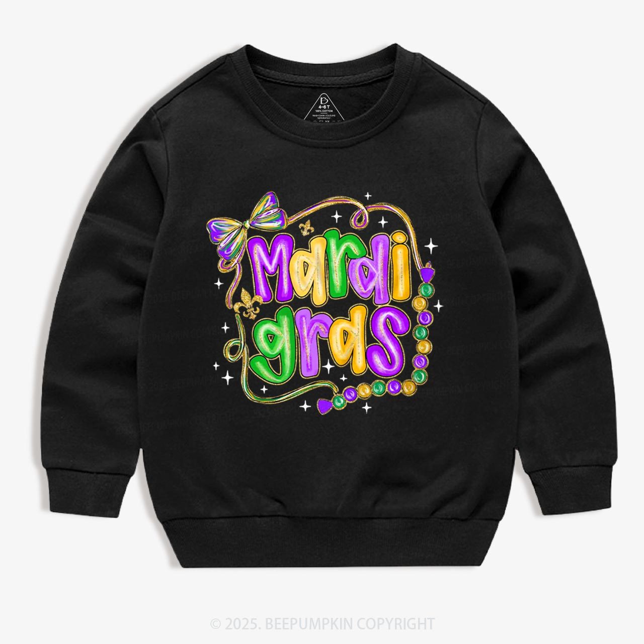 Brushstroke Mardi Gras Kid's Sweatshirt