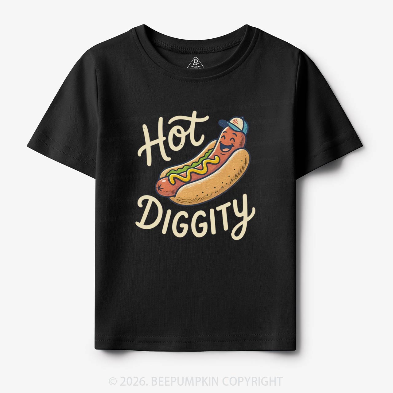 Hot Diggity Funny Hot Dog Retro Toddler&Kid's Tees