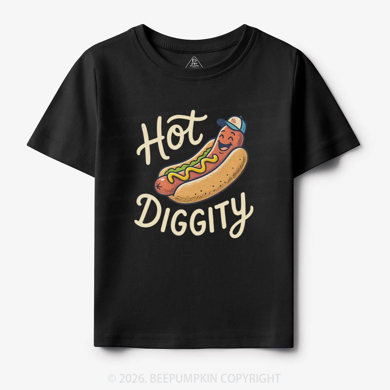 Hot Diggity Funny Hot Dog Retro Toddler&Kid's Tees