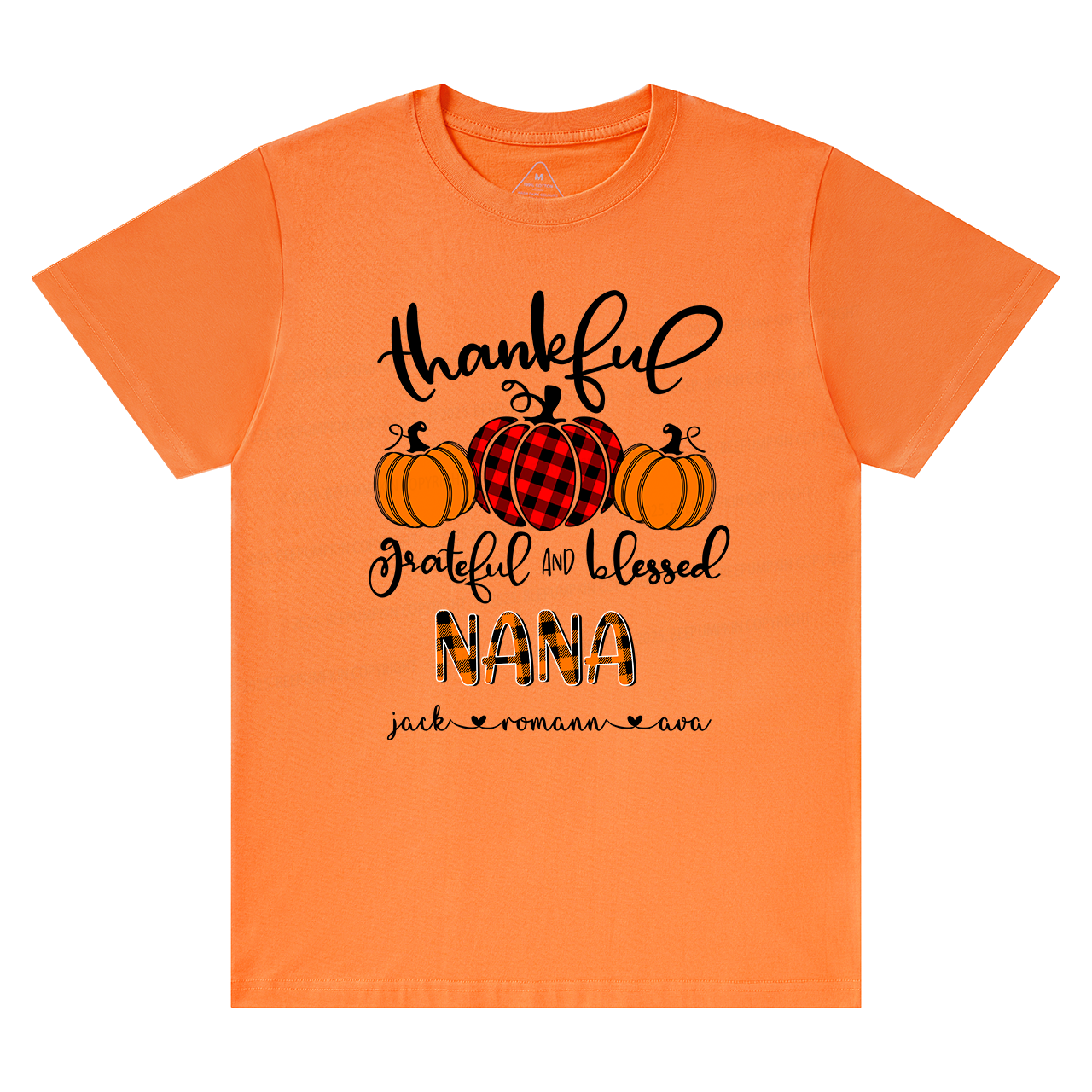 Personalized Thanksgiving Family Matching Grandparents Pumpkin Shirt