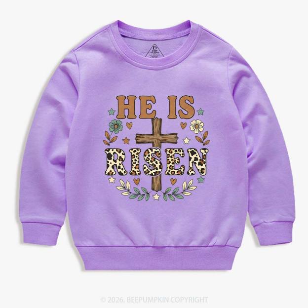 Wild Faith Leopard Cross Kid's Sweatshirt