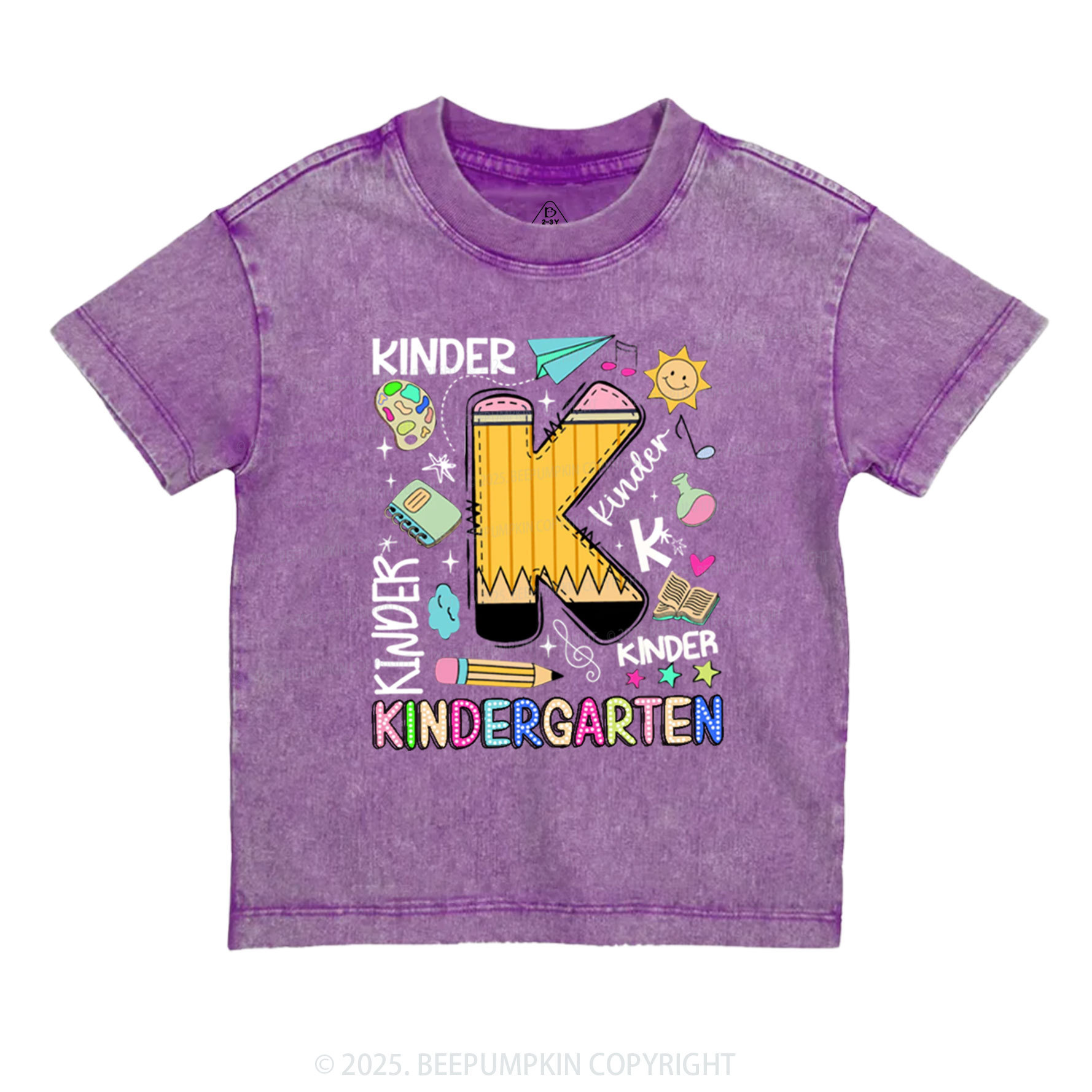 Personalized Pencil & Play Toddler&Kids Washed Tees