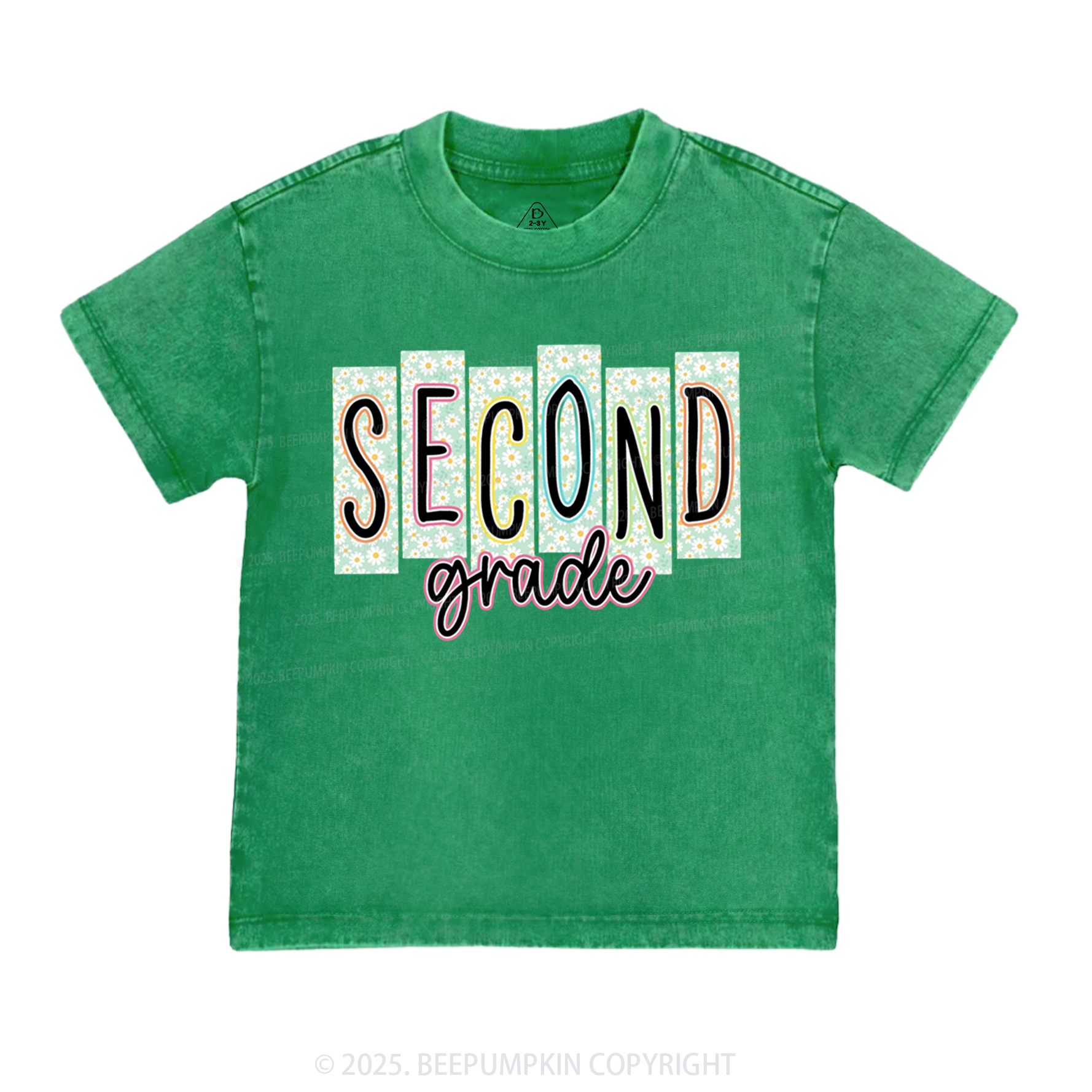 Personalized Floral School Days Toddler&Kids Washed Tees