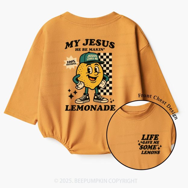 Life Gave Me Some Lemons Baby Bubble Romper Beepumpkin
