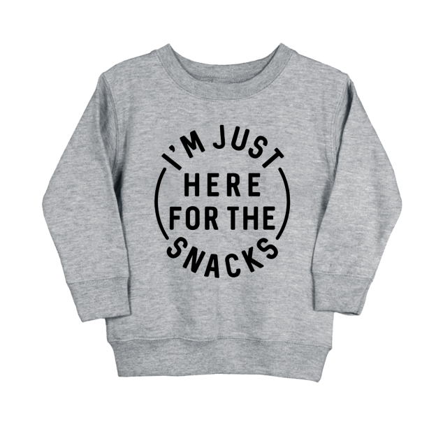 I'm Just Here For The Snacks Sweatshirt For Kids