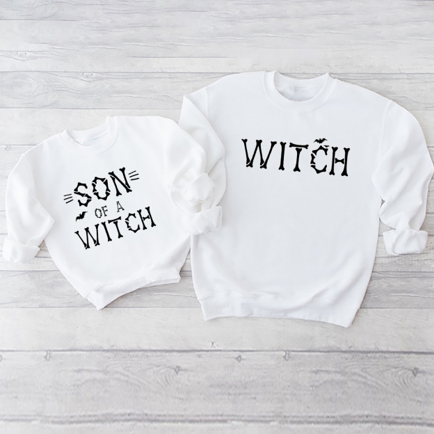 Son Of A Witch Halloween Mom&Me Swetshirt