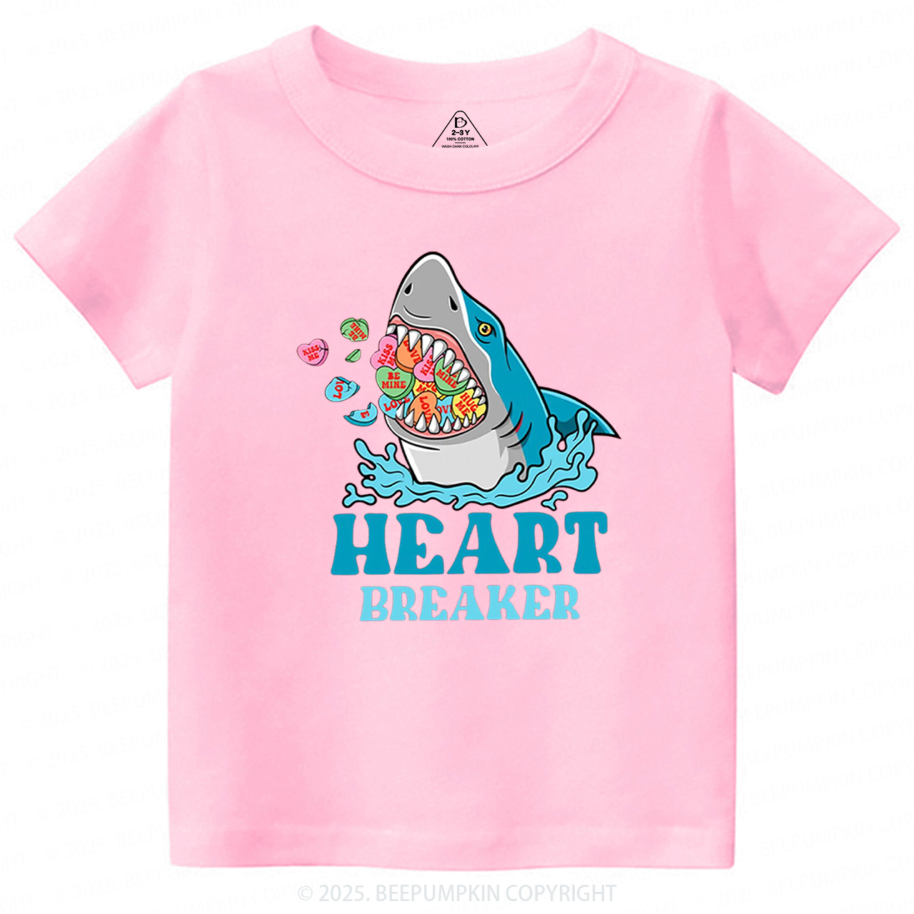 Heart Breaker Valentines Day Toddler&Kids Tees Beepumpkin