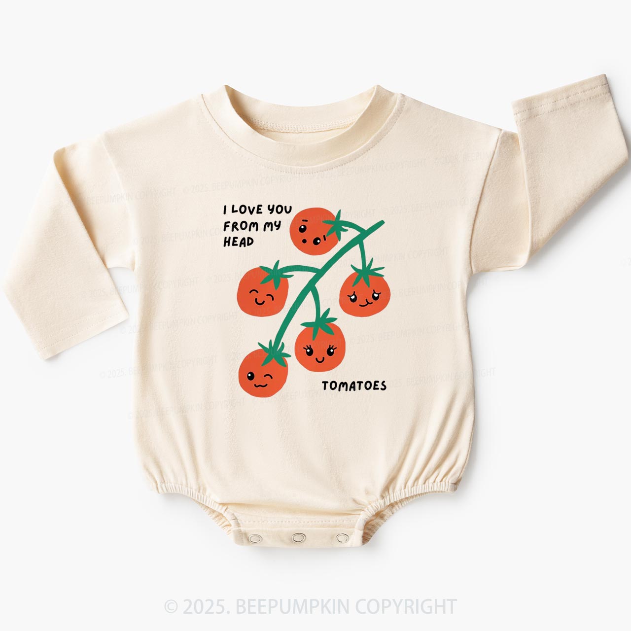 I Love You From My Head Tomatoes Baby Bubble Romper Beepumpkin