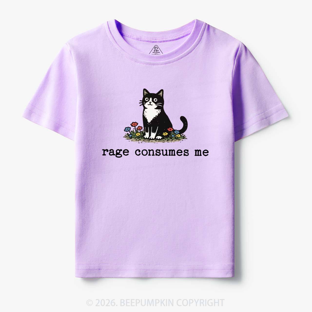Funny Cat Rage Consumes Me Toddler&Kid's Tees