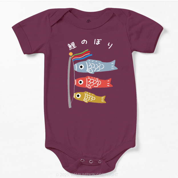 Koinobori Japanese Baby Shower Gift Bodysuit Beepumpkin