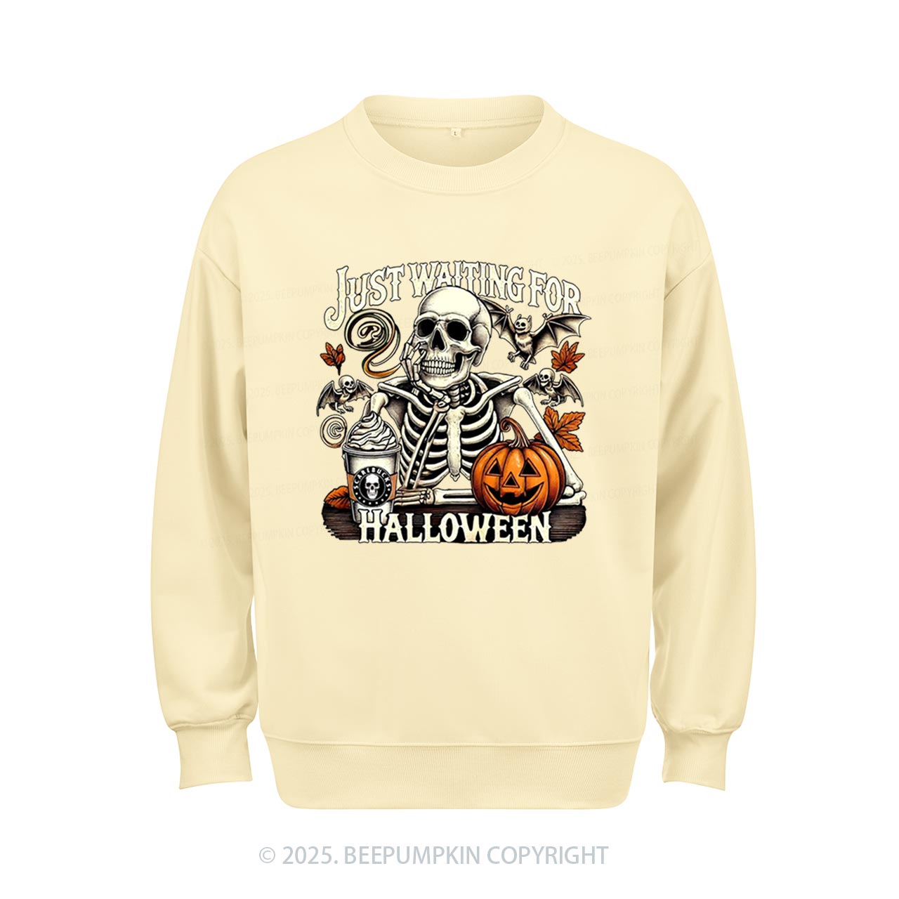 Just Waiting For Halloween Sweatshirt Beepumpkin
