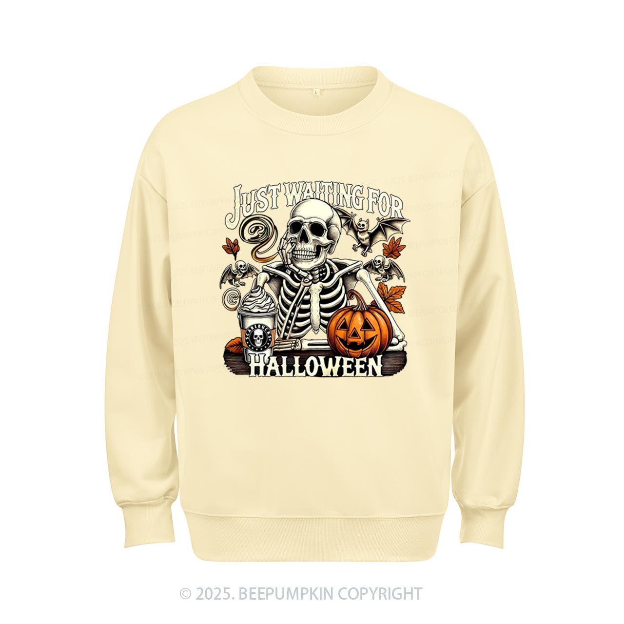 Just Waiting For Halloween Sweatshirt Beepumpkin