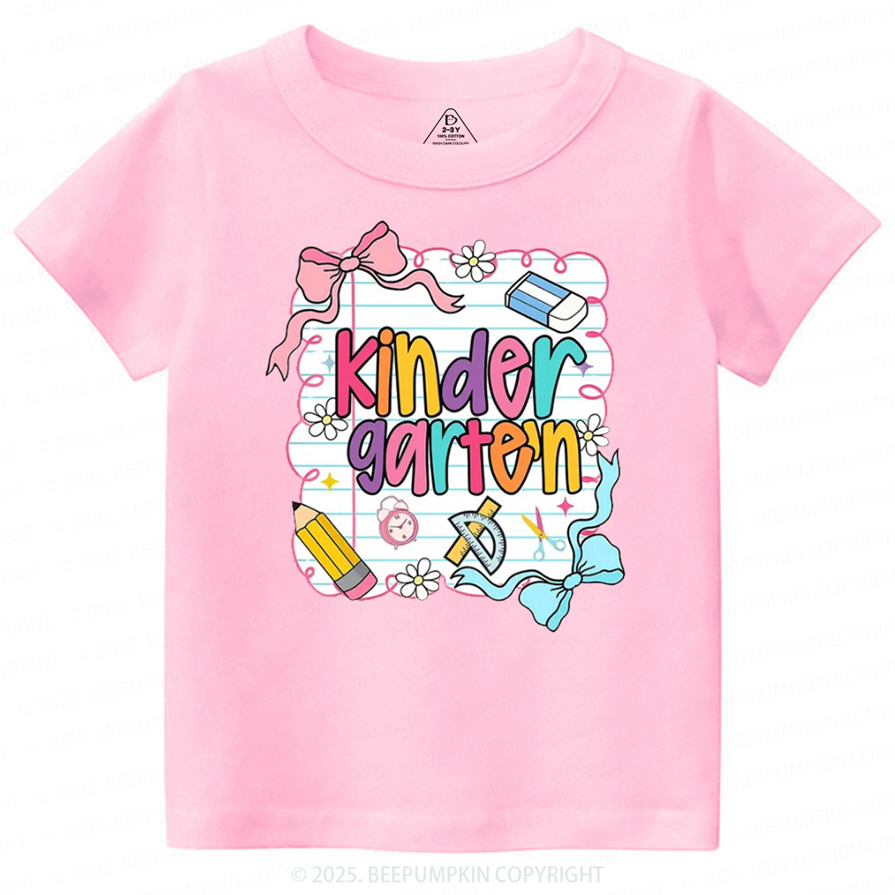 Personalized Back To School Bow Bundle Toddler&Kid's Tees Beepumpkin 