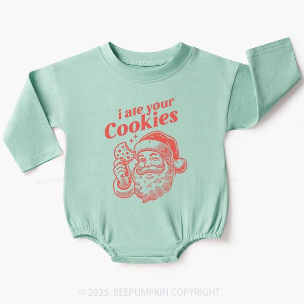 I Ate Your Cookies Baby Bubble Romper Beepumpkin