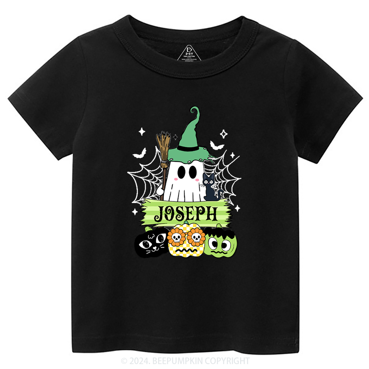 Personalized Halloween Name Toddler&Kids Tees 