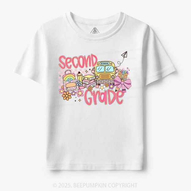 Personalized Happy School Journey Toddler&Kid's Tees Beepumpkin