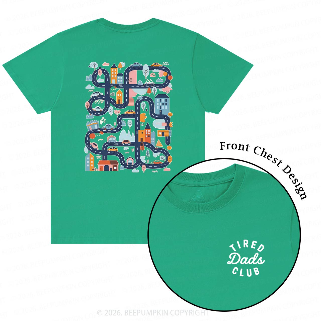 Tired Dads Club Play Cars On Dads Back T-Shirts