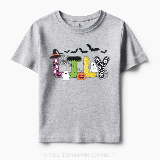 Personalized Halloween Name Toddler&Kid's Tees Beepumpkin