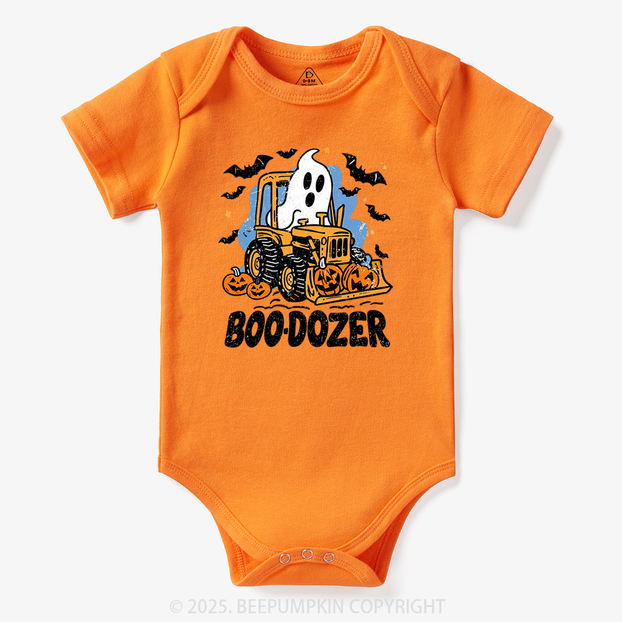 Halloween Ghost Boo-dozer Bodysuit Beepumpkin