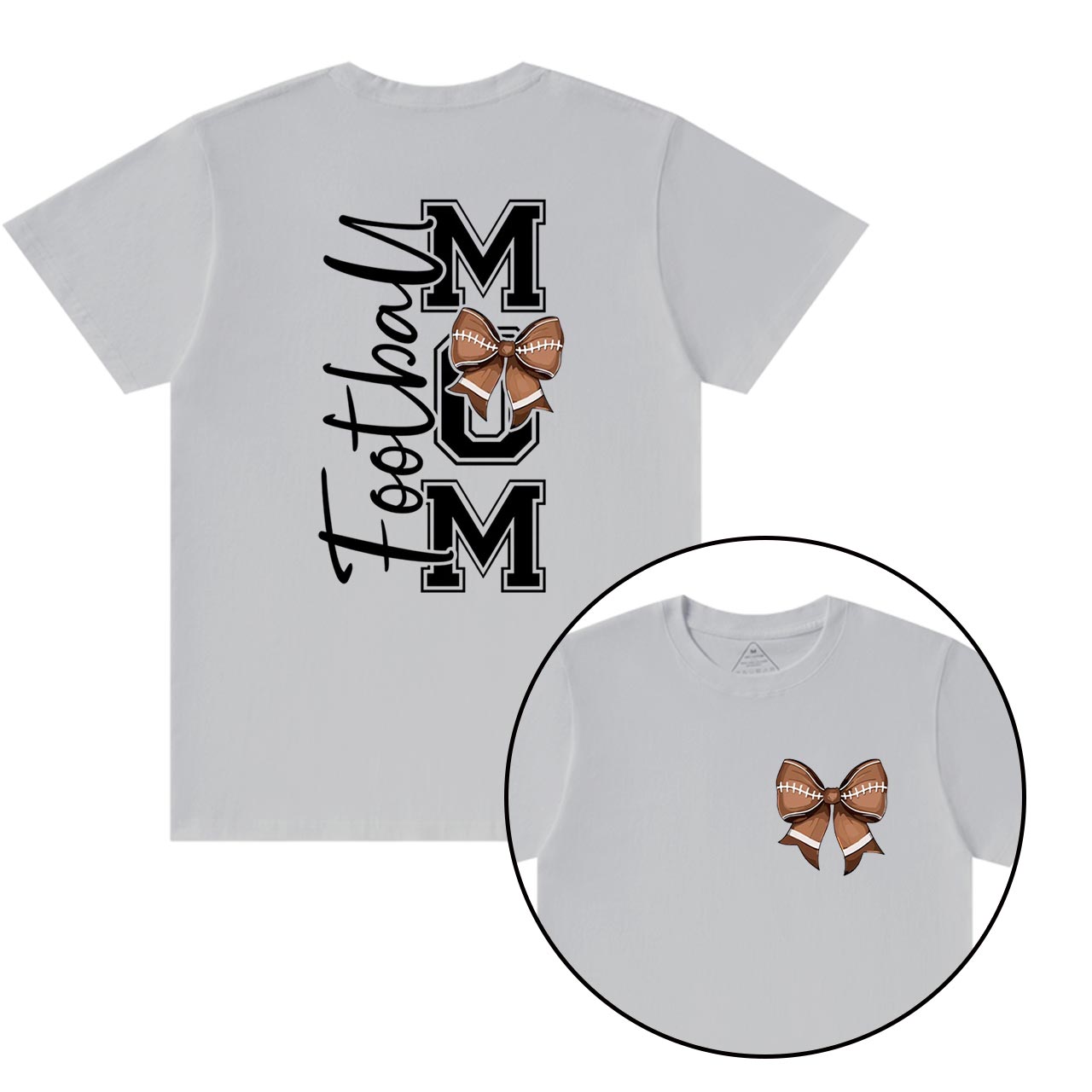 Love, Bows & Football Mama T-Shirts Beepumpkin