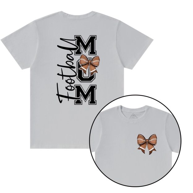 Love, Bows & Football Mama T-Shirts Beepumpkin