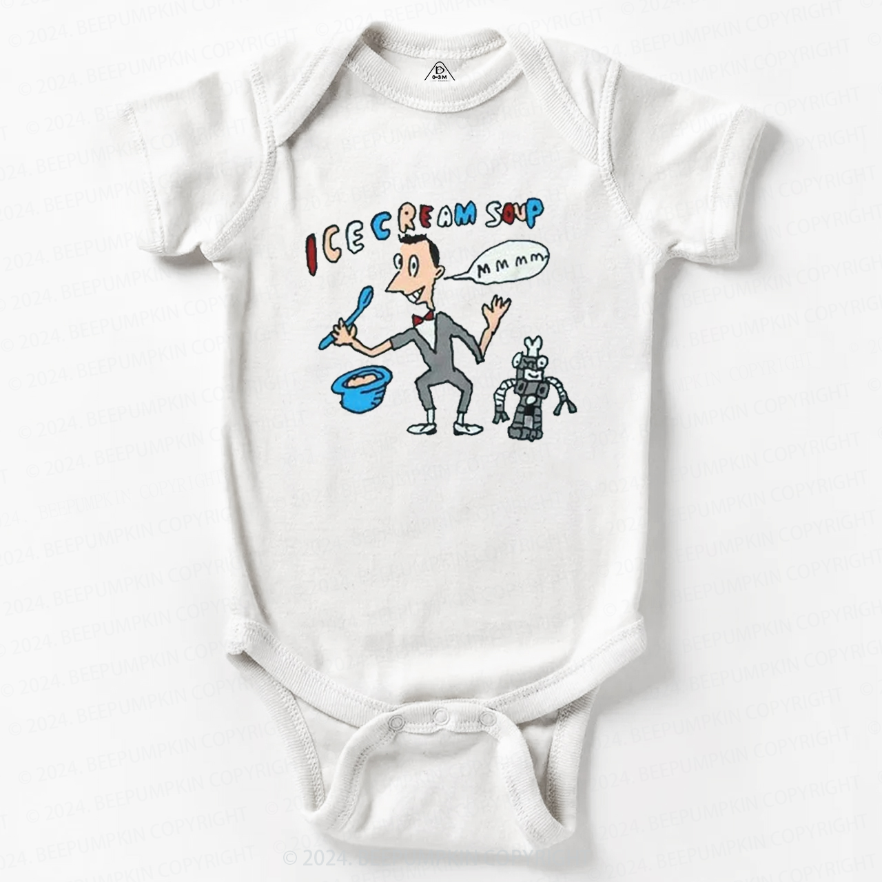 Cute Herman Robot Baby Bodysuit 8