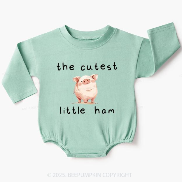 Cutest Little Ham Baby Bubble Romper Beepumpkin