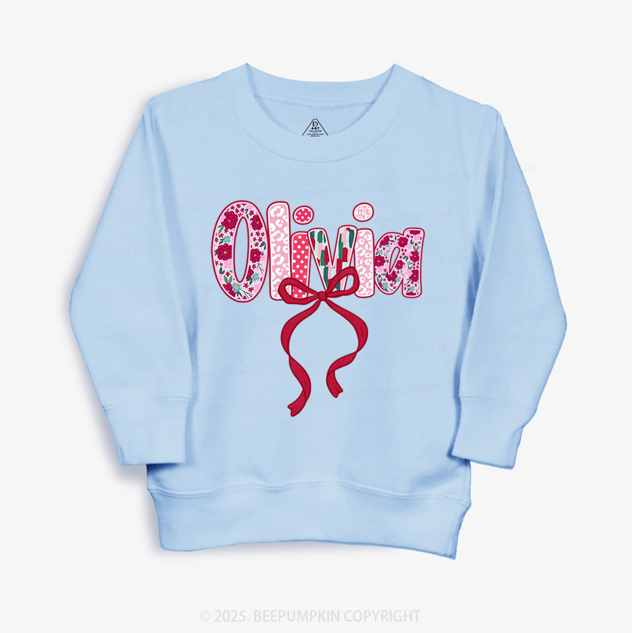 Personalized Floral Letter Kid's Sweatshirt