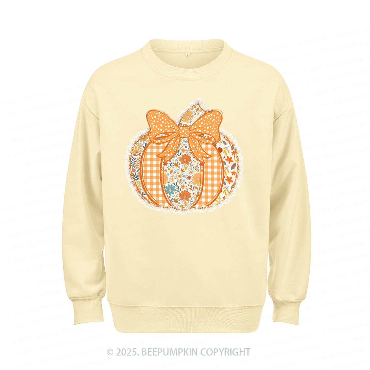 Preppy Floral Fall Pumpkin Sweatshirt Beepumpkin