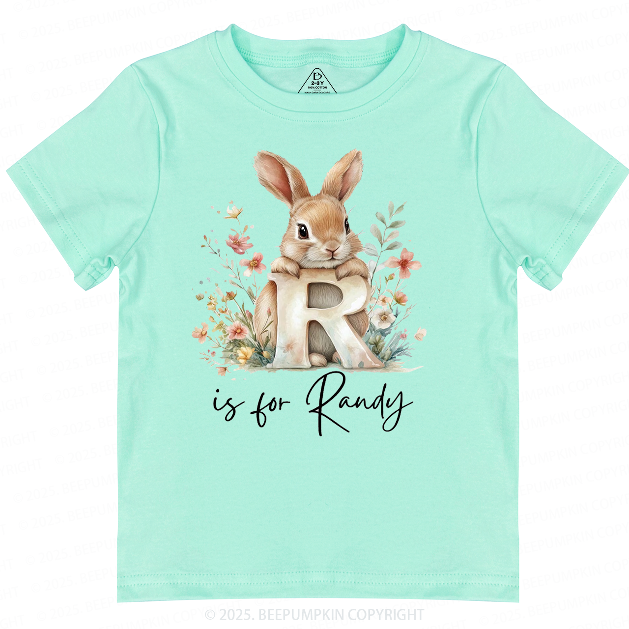 Personalized Name Animal Letter Toddler&Kid's Tees Beepumpkin