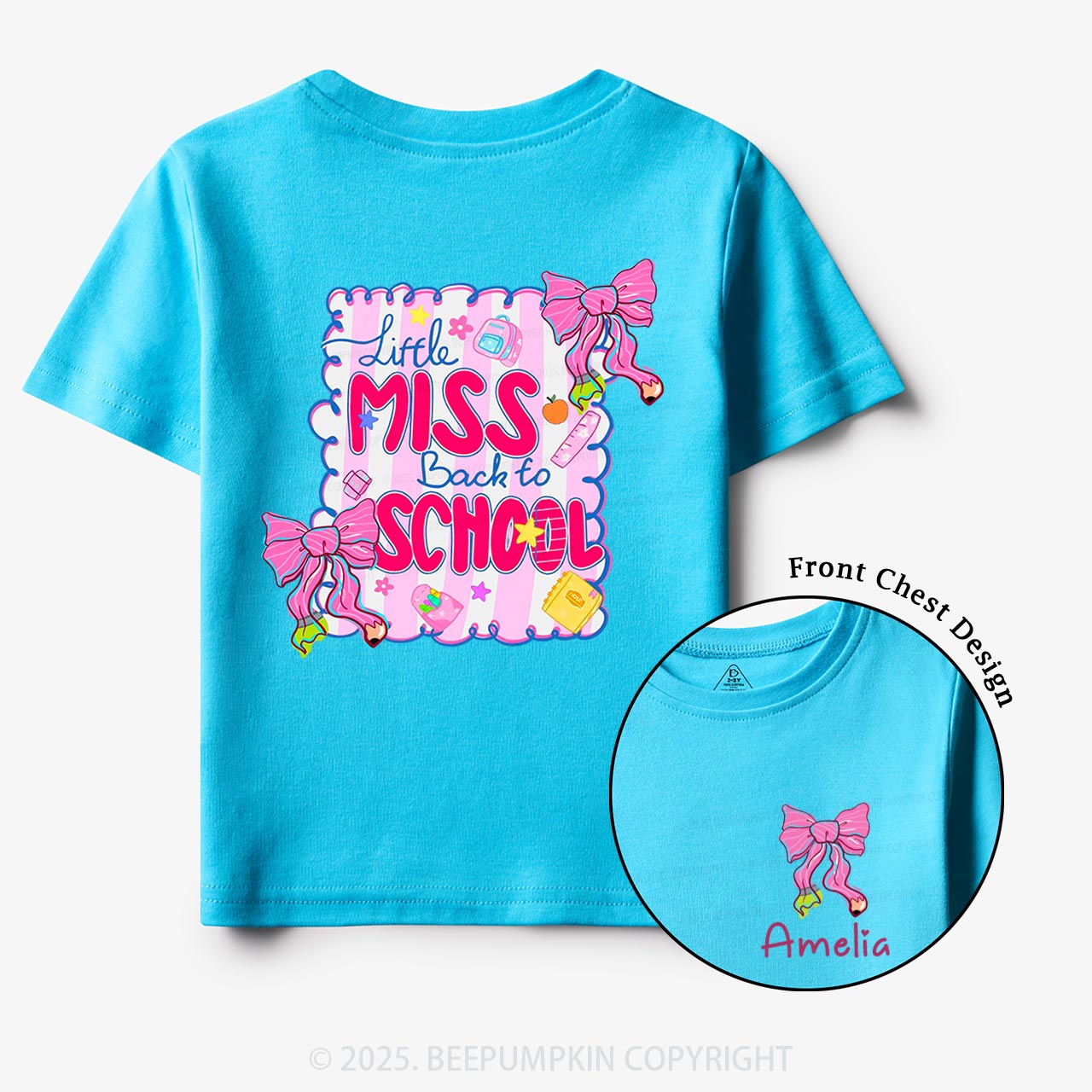 Personalized Little Miss School Toddler&Kid's Tees Beepumpkin